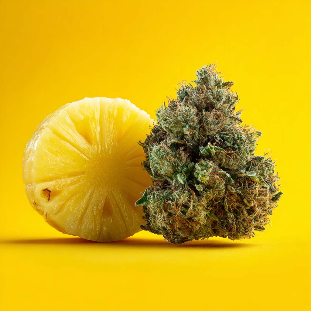Cannazen Shop Cannabis Weed Sorte Aroma Geschmack Ananas Pineapple Geschnitten Premium